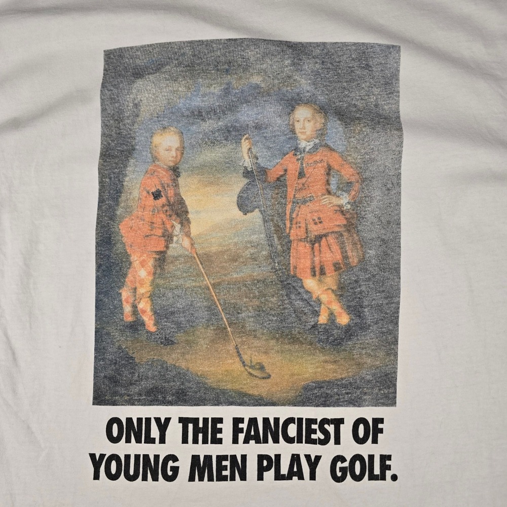 Undefeated x Malbon Men's White T Shirt Golf Streetwear Dapper Sundays Size L